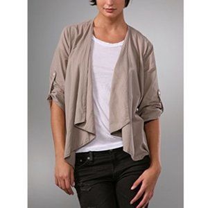 JAMES PERSE Standard Draped Open Front Shirt Size 2/Medium